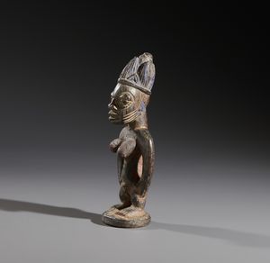 Scultura gemello Ibeji singola. Yoruba - Nigeria.  - Asta Asta 464 | WUNDERKAMMER, CURIOSITIES & ETNOGRAFICA - GENIUS & ART Online - Associazione Nazionale - Case d'Asta italiane