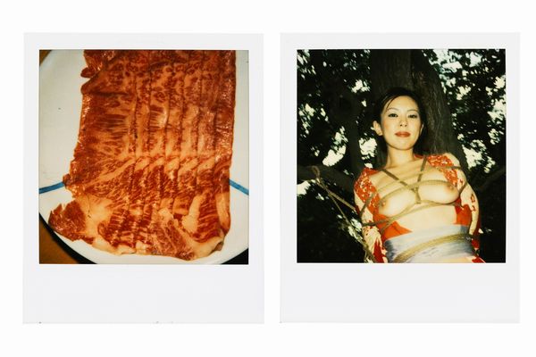 NOBUYOSHI ARAKI : Due polaroid: Bondage / Food  - Asta Fotografia - Associazione Nazionale - Case d'Asta italiane