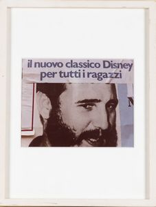 Luigi Ghirri : Manifesto Fidel Castro, dalla serie Kodachrome  - Asta Fotografia - Associazione Nazionale - Case d'Asta italiane