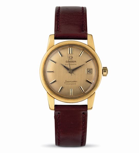 OMEGA : Seamaster Calendar in oro giallo 18k, quadrante champagne, movimento automatico  - Asta Orologi da Polso - Associazione Nazionale - Case d'Asta italiane