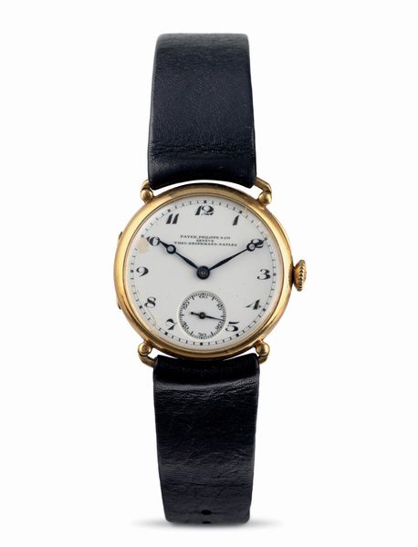 PATEK PHILIPPE : Officier con cassa a cerniera in oro giallo 18k quadrante in smalto bianco con numeri Breguet personalizzato per Theo Brinkmann Naples  - Asta Orologi da Polso - Associazione Nazionale - Case d'Asta italiane