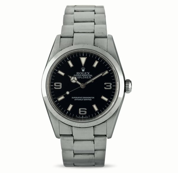 ROLEX : Explorer I ref 114270, quadrante nero numeri Arabi, movimento automatico accompagnato da garanzia originale  - Asta Orologi da Polso - Associazione Nazionale - Case d'Asta italiane