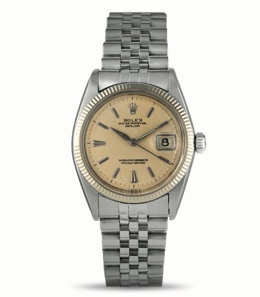 ROLEX : Datejust in acciaio quadrante guilloch, carica automatica bracciale Jubile  - Asta Orologi da Polso - Associazione Nazionale - Case d'Asta italiane