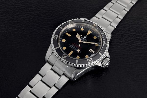 ROLEX : Raro e sportivo Sea-Dweller ref 1665 'Doppia scritta rossa' quadrante Mark II leggermente virato, cassa in acciaio con valvola di scappamento dellElio  - Asta Orologi da Polso - Associazione Nazionale - Case d'Asta italiane