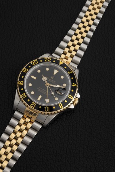 ROLEX : GMT Master II ref 16713 acciaio e oro quadrante nero indici bicchierini, bracciale Jubilee  - Asta Orologi da Polso - Associazione Nazionale - Case d'Asta italiane