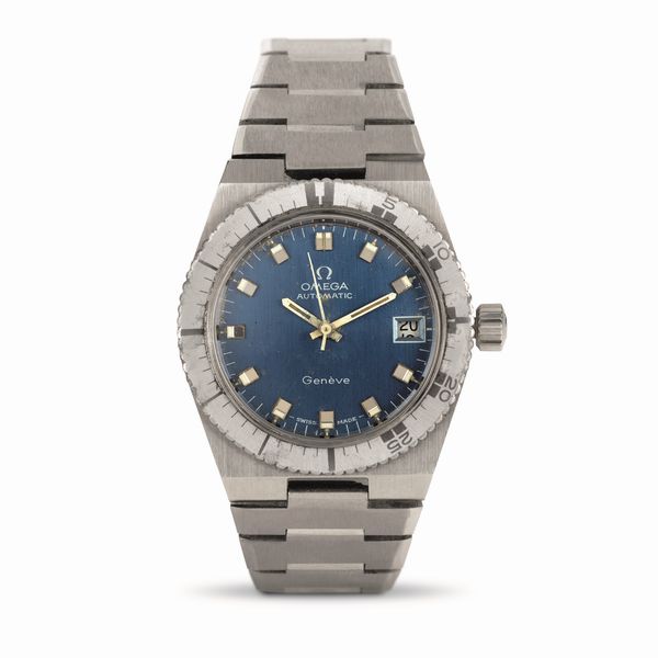 OMEGA : Geneve Diver ref 166.0124 in acciaio automatico, quadrante blu soleil  - Asta Orologi da Polso - Associazione Nazionale - Case d'Asta italiane