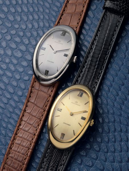 MOVADO : Ovale Allonge in oro bianco 18k con personalizzazione di Bvlgari sul quadrante  - Asta Orologi da Polso - Associazione Nazionale - Case d'Asta italiane