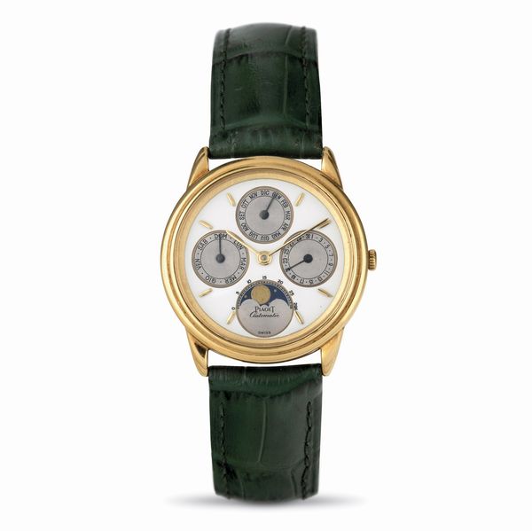 Piaget : Gouverneur triplo calendario con fasi lunari in oro giallo 18k, carica automatico con garanzia originale  - Asta Orologi da Polso - Associazione Nazionale - Case d'Asta italiane