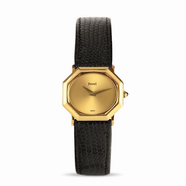 Piaget : Raro Octagon in oro giallo 18k quadrante champagne, carica manuale  - Asta Orologi da Polso - Associazione Nazionale - Case d'Asta italiane