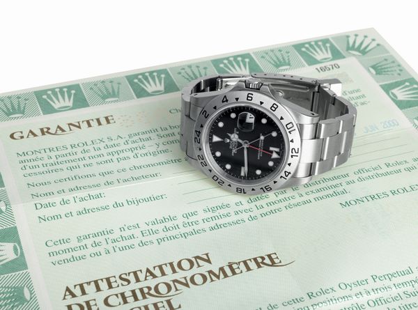 ROLEX : Sportivo e ricercato Explorer II ref 16570 in acciaio, quadrante nero bicchierini  - Asta Orologi da Polso - Associazione Nazionale - Case d'Asta italiane