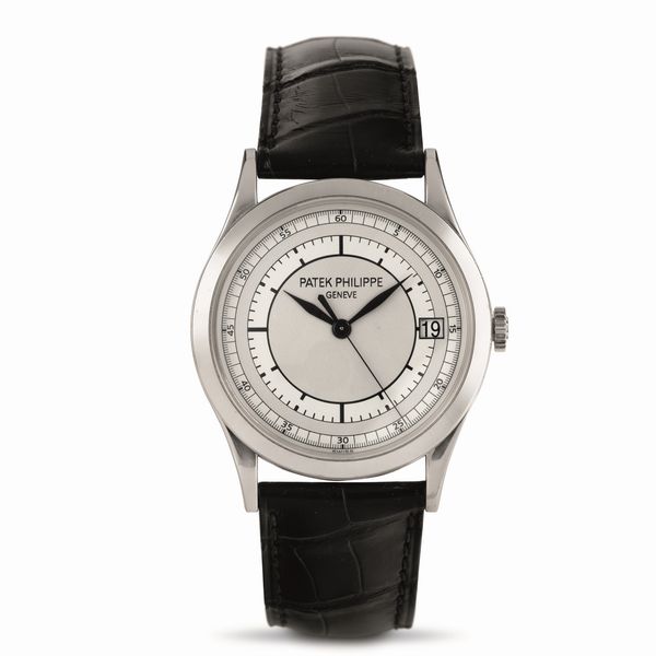 PATEK PHILIPPE : Elegante Calatrava, ref 5296G-001, quadrante Argent bitonale settori, in oro bianco 18k accompagnato da garanzia originale  - Asta Orologi da Polso - Associazione Nazionale - Case d'Asta italiane