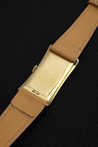 ROLEX : Prince Elegant ref 2771 in oro giallo 18k quadrante nero lucido con grafica oro e piccoli secondi in basso  - Asta Orologi da Polso - Associazione Nazionale - Case d'Asta italiane