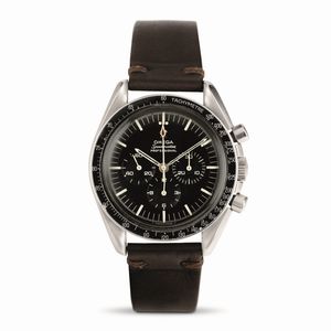 OMEGA - Raro e sportivo Speedmaster ref 145.012 Pre-Moon carica manuale cal 321 in acciaio quadrante virato al marrone