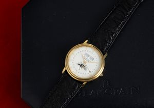 BLANCPAIN : Classico ed elegante Villeret triplo calendario a carica automatica, fasi lunari completo di scatola e garanzia  - Asta Orologi da Polso - Associazione Nazionale - Case d'Asta italiane