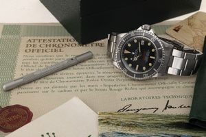 ROLEX : Raro e sportivo Sea-Dweller ref 1665 'Doppia scritta rossa' quadrante Mark II leggermente virato, cassa in acciaio con valvola di scappamento dellElio  - Asta Orologi da Polso - Associazione Nazionale - Case d'Asta italiane