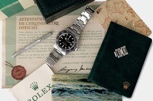 ROLEX : Raro e sportivo Sea-Dweller ref 1665 'Doppia scritta rossa' quadrante Mark II leggermente virato, cassa in acciaio con valvola di scappamento dellElio  - Asta Orologi da Polso - Associazione Nazionale - Case d'Asta italiane