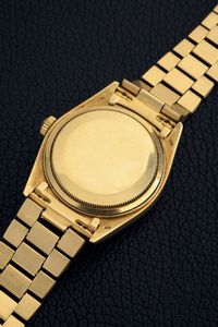 ROLEX : Elegante Daydate in oro 18k, ref 18038, quadrante champagne Pinball, bracciale President con chiusura deployante  - Asta Orologi da Polso - Associazione Nazionale - Case d'Asta italiane