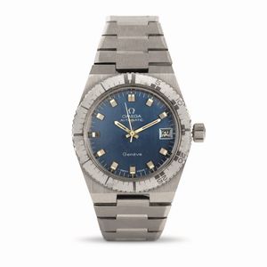 OMEGA - Geneve Diver ref 166.0124 in acciaio automatico, quadrante blu soleil