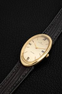 MOVADO : Ovale Allonge in oro giallo 18k con personalizzazione di Bvlgari sul quadrante  - Asta Orologi da Polso - Associazione Nazionale - Case d'Asta italiane