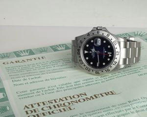 ROLEX : Sportivo e ricercato Explorer II ref 16570 in acciaio, quadrante nero bicchierini  - Asta Orologi da Polso - Associazione Nazionale - Case d'Asta italiane