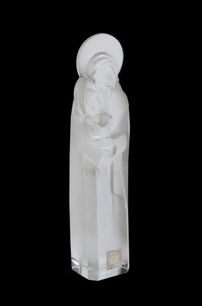 René Jules Lalique : Madonna col Bambino in cristallo satinato, Francia, XX secolo  - Asta Design e arti decorative del XX secolo - Associazione Nazionale - Case d'Asta italiane