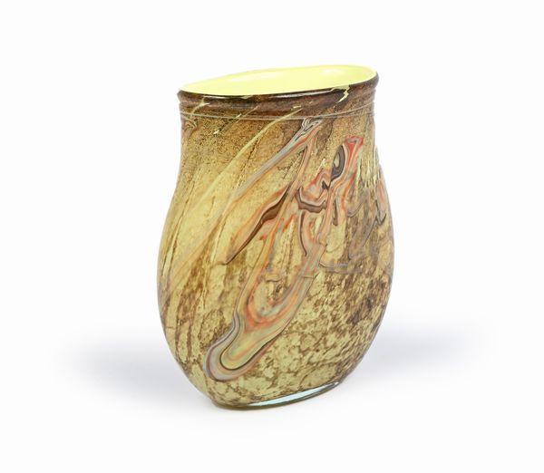 Vaso in vetro incamiciato con inserti a murrine  - Asta Design e arti decorative del XX secolo - Associazione Nazionale - Case d'Asta italiane