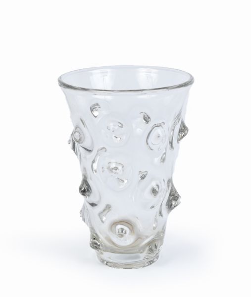 Vaso in vetro incolore  - Asta Design e arti decorative del XX secolo - Associazione Nazionale - Case d'Asta italiane