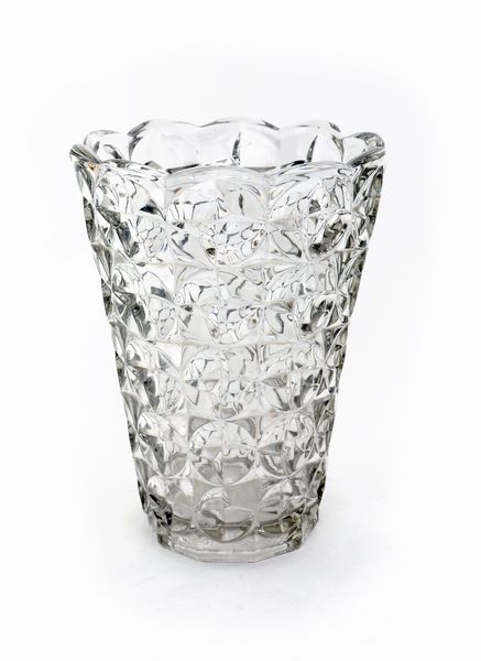 Vaso in vetro pressato incolore  - Asta Design e arti decorative del XX secolo - Associazione Nazionale - Case d'Asta italiane