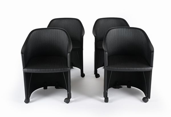 AFRA E TOBIA SCARPA : Quattro poltroncine 8551 dalla serie Artona per Maxalto B&B  - Asta Design e arti decorative del XX secolo - Associazione Nazionale - Case d'Asta italiane