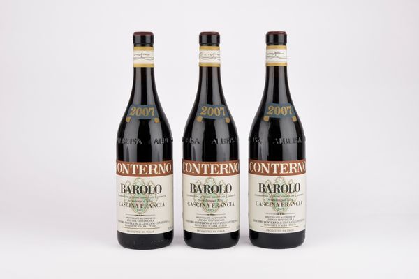 Italia : Barolo Cascina Francia, Giacomo Conterno 2007 (3 BT)  - Asta Vini e Distillati - Associazione Nazionale - Case d'Asta italiane