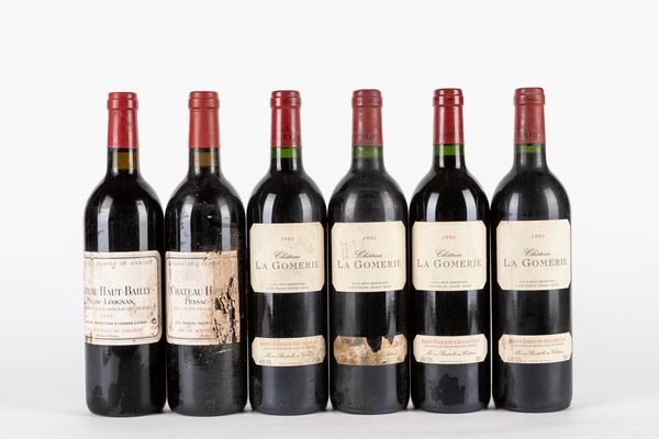 FRANCIA : CHATEAU HAUT BAILLY 1995 (2 BT) E CHATEAU LA GOMERIE 1995 (4 BT)  - Asta Vini e Distillati - Associazione Nazionale - Case d'Asta italiane