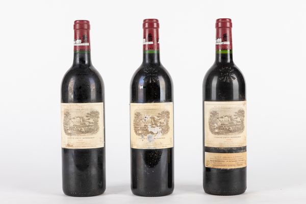 FRANCIA : CHATEAU LAFITE ROTHSCHILD (1 BT 1995, 1 BT 1996, 1 BT 1998)  - Asta Vini e Distillati - Associazione Nazionale - Case d'Asta italiane