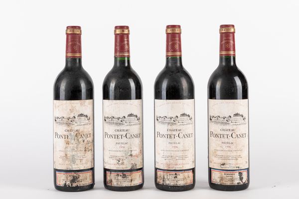 FRANCIA : CHATEAU PONTET CANET 1996 (4 BT)  - Asta Vini e Distillati - Associazione Nazionale - Case d'Asta italiane