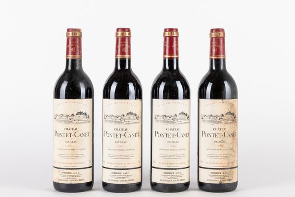 FRANCIA : CHATEAU PONTET CANET 1994 (4 BT)  - Asta Vini e Distillati - Associazione Nazionale - Case d'Asta italiane