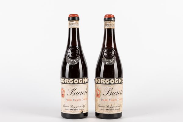 Italia : Giacomo Borgogno Barolo Riserva 1955 (2 BT)  - Asta Vini e Distillati - Associazione Nazionale - Case d'Asta italiane