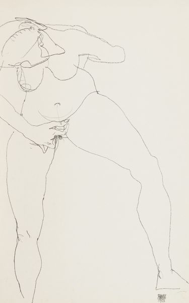 Egon Schiele : Stehnde Frau Masturbierend  - Asta Asta di Arte Moderna e Contemporanea - Associazione Nazionale - Case d'Asta italiane