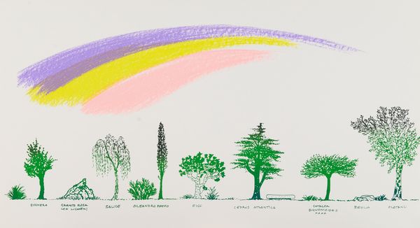 BRUNO MUNARI : Un viale di alberi diversi  - Asta Asta di Arte Moderna e Contemporanea - Associazione Nazionale - Case d'Asta italiane