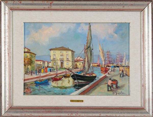 A. Darliano : Viareggio   Il porto  - Asta Asta di Arte Moderna e Contemporanea - Associazione Nazionale - Case d'Asta italiane