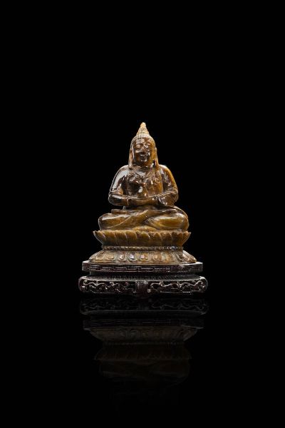 BUDDHA : Buddha in dente di tigre  - Asta Arte Orientale  - Associazione Nazionale - Case d'Asta italiane