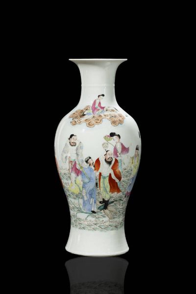 VASO : Vaso in porcellana Famiglia Rosa  - Asta Arte Orientale  - Associazione Nazionale - Case d'Asta italiane