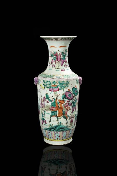 VASO : Vaso in porcellana Famiglia Rosa  - Asta Arte Orientale  - Associazione Nazionale - Case d'Asta italiane