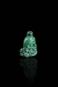 SNUFF BOTTLE - Snuff bottle in malachite