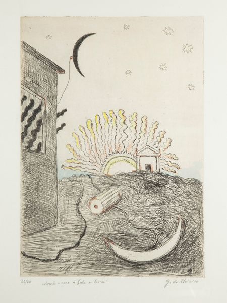 Giorgio de Chirico : Sole e Luna  - Asta Grafica Internazionale e Multipli d'Autore - Associazione Nazionale - Case d'Asta italiane