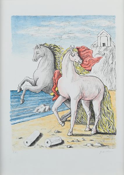 Giorgio de Chirico : Cavalli  - Asta Grafica Internazionale e Multipli d'Autore - Associazione Nazionale - Case d'Asta italiane