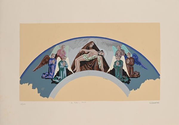 Gino Severini : Una ricerca di Radici - 3 serigrafie d'aprs  - Asta Grafica Internazionale e Multipli d'Autore - Associazione Nazionale - Case d'Asta italiane