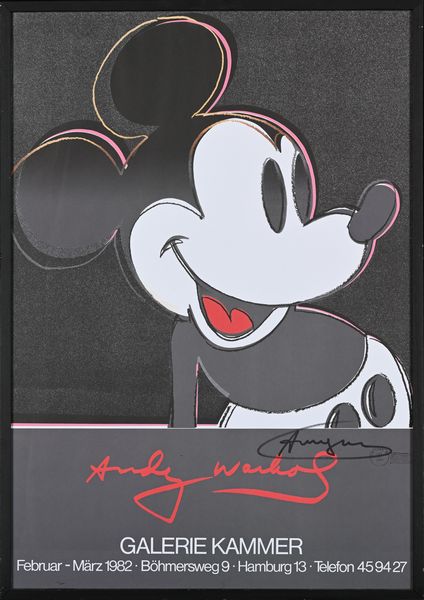 Andy Warhol : Mickey Mouse, Galerie Kammer, 1982  - Asta Grafica Internazionale e Multipli d'Autore - Associazione Nazionale - Case d'Asta italiane