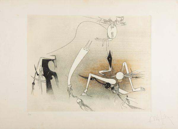 Wilfredo Lam : Senza titolo  - Asta Grafica Internazionale e Multipli d'Autore - Associazione Nazionale - Case d'Asta italiane