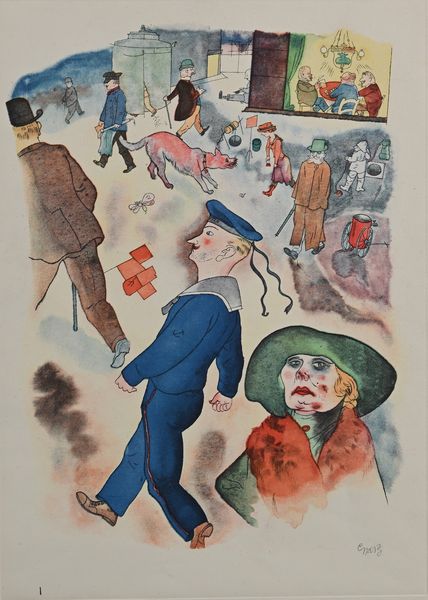 George Grosz : Senza titolo  - Asta Grafica Internazionale e Multipli d'Autore - Associazione Nazionale - Case d'Asta italiane