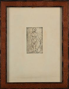 André Derain, Attribuito a : Piccolo nudo  - Asta Grafica Internazionale e Multipli d'Autore - Associazione Nazionale - Case d'Asta italiane