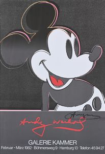 Andy Warhol : Mickey Mouse, Galerie Kammer, 1982  - Asta Grafica Internazionale e Multipli d'Autore - Associazione Nazionale - Case d'Asta italiane